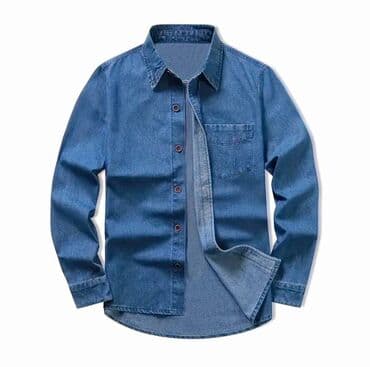 атласные сорочки ночные: Мужская рубашка, XL, цвет - Синий — 2