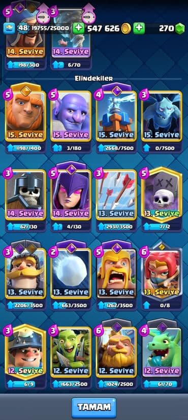 Elektronika: Clash Royale hesabı satılır. Klan da hesabla birlikde verilir görüş — 8
