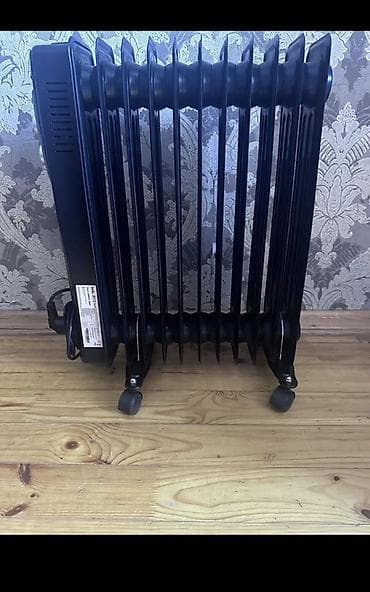 istilik: Ballu yağlı radiator – elektriklə işləyən, qara rəngli, təkərli model — 3