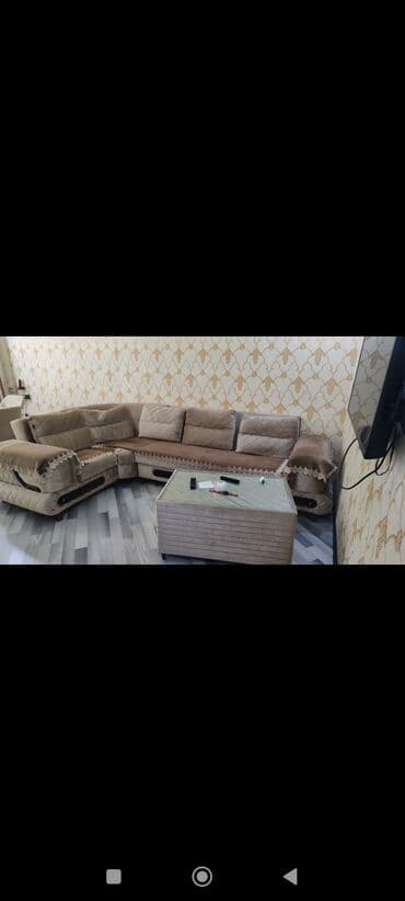 divan sifarisi: Künc divan, İşlənmiş, Açılan, Vеlur parça, Ödənişli çatdırılma — 1