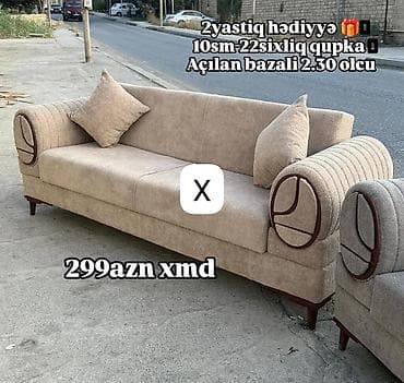 divan kafe: Model: Açılan bazalı divan - Ölçü: 2.30 m - Funksiya: Açılır mexanizm — 1