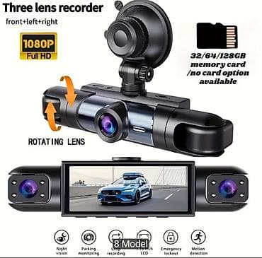 avto kamera: Avtomobil üçün 3/4 linzalı videoqeydiyyatçı Xüsusiyyətlər: - Ön + sol — 3