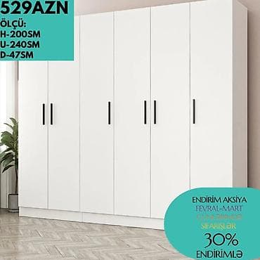 Modern 6 qapılı dolab – AVENRAHOME - Ölçü variantları: - Hündürlük — 5