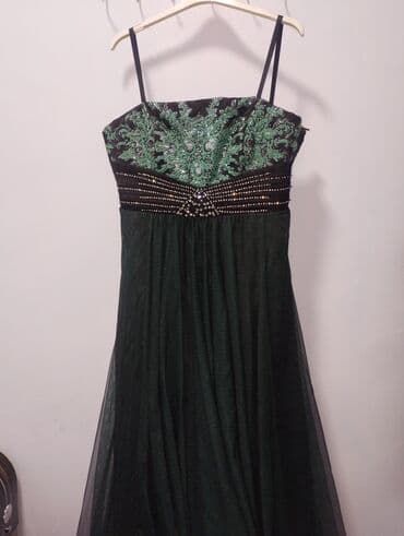 yubka kofta modelleri: Qadın geyim və aksesuar dəsti - Axşamlıq don: Tünd yaşıl-qara — 2