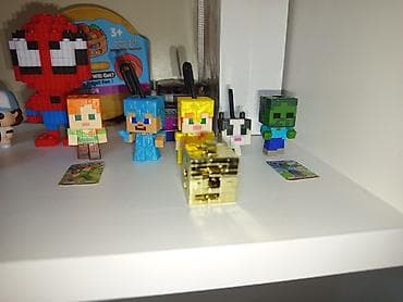Minecraft temalı qızılı mexanizmalı mini kub oyuncağı - Parlaq qızılı — 4