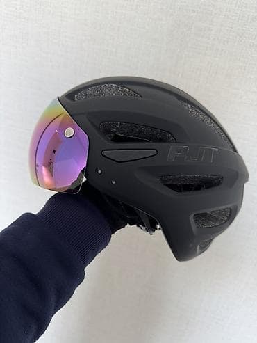 Velosiped ehtiyyat hissələri: Velosiped dəbilqəsi – inteqrə olunmuş maqnitli vizorlu Universal — 3