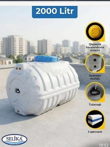 islenmis su baklari: Bak, Plastik, 1000 l l, Yeni, Pulsuz çatdırılma — 10