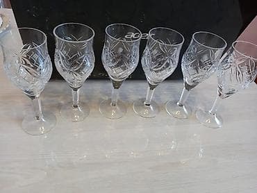 masa ortusu: Qədəhlər, Xrustal, 8 ədədli dəst, Rusiya — 5