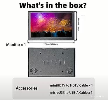 usb tester: Mini 5 inç portable monitor unversal sensor ekran whatssapa yazın — 3