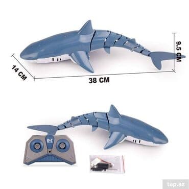 роботы на радиоуправлении: Suda üzən Akula ✅ Yüksək Dözümlü və Sürətli ✅ Pultla idarə olunur 💳 — 1