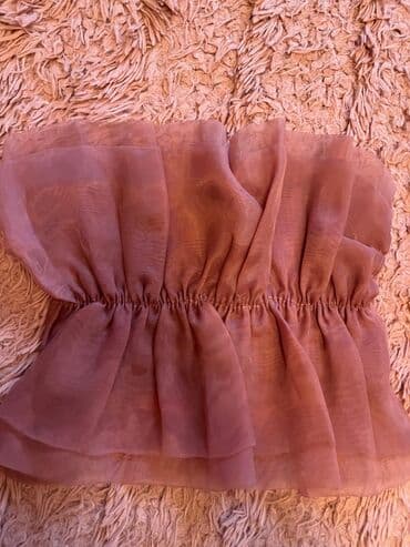 Jiletlər: ZARA brendinin straplez topu - Rəng: toz gülləsi (pudra/rosé). - — 1