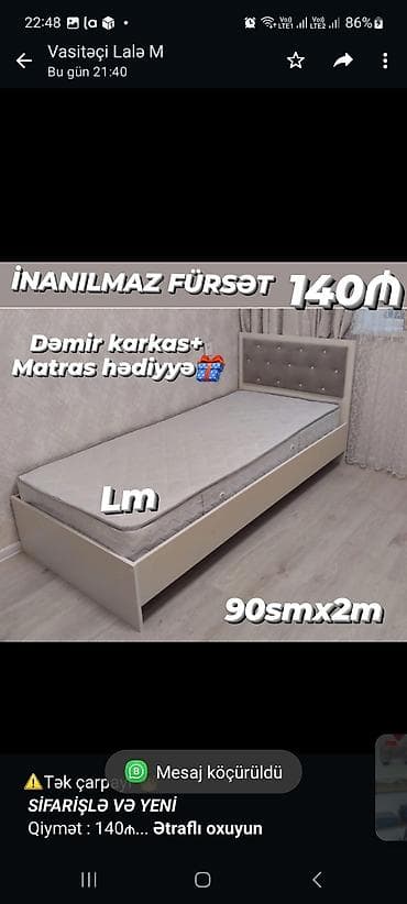 ⚠️Tək çarpayı*👑 _*SİFARİŞLƏ VƏ YENİ*_ Qiymət : 140₼ — 1