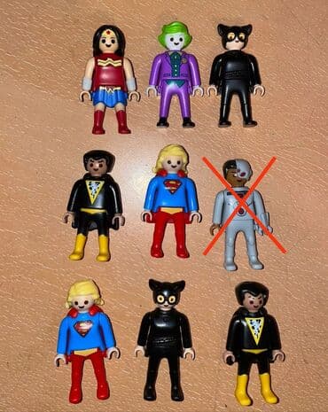 oyuncaq gitara: Denesi 3AZN satilir, barter mumkundur Superman/BatGirl/Robin — 1