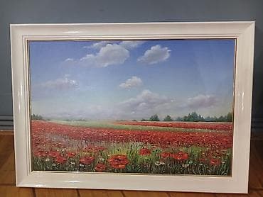 Yağlı boya tablo – “Makovoe pole” (Gelincik tarlası) orginal -