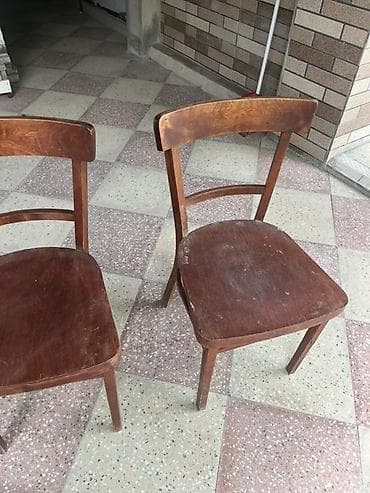 stollar ve stullar: Taxta oturacaqlar dəsti. Qiymet birine aidi 3 eded di Elanda — 2
