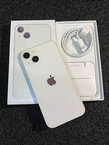 Elektronika: IPhone 13, 128 GB, Ağ, Hissə-hissə ödəniş, Simsiz şarj, Face ID — 1