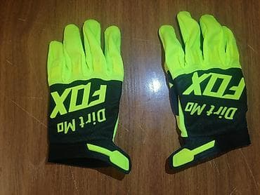 265 60 18: FOX Dirt MO velosiped/motokross əlcəkləri - Rəng: neon sarı–qara — 1