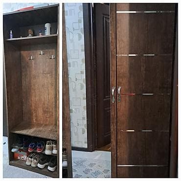 ucuz skaflar: 2 qapılı, Qəhvəyi, Digər material, Açılan, Düz dolab — 1