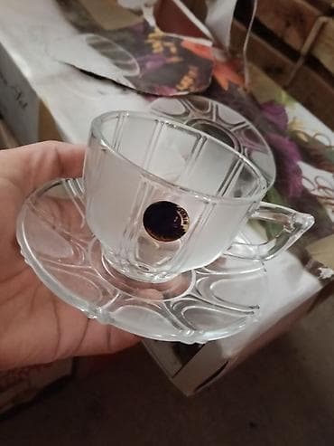 fincan dəsti: Mətbəx qab-qacaq dəsti - Şüşə servis boşqabı – Pasabahçe markalı — 4