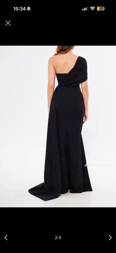 Donlar: Qara ziyafət geyimləri 1) Uzun, asimmetrik “one-shoulder” ziyafət — 2