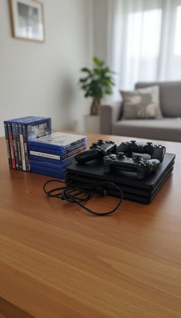 Video oyunlar üçün aksesuarlar: PlayStation 4 slim 1 tb 3 pult yaddasinda :Fc24 Fc25 RDR2 diskler  — 1