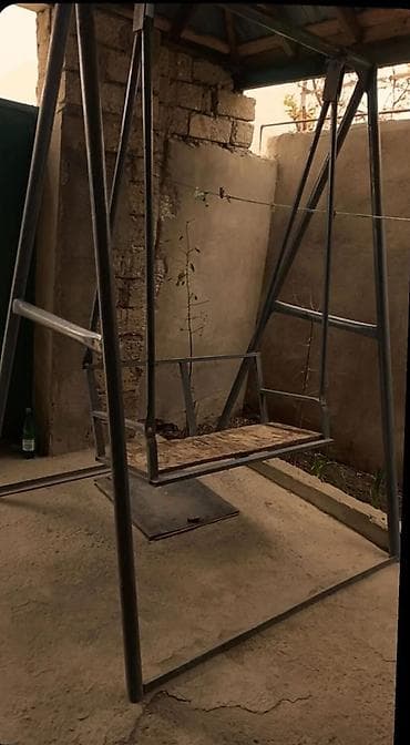 bag ucun stollar: Oturacaq-yelləncək, Zontiksiz, Metal — 1