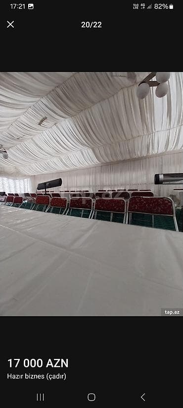 аренда павильон: Cadir her bir adadanli teze masinla birge masinin qablari ag senedler — 9