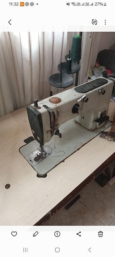 Elektronika: Sənaye tipli tikiş maşını - Ağ-qara gövdəli, ağır metal konstruksiya — 1