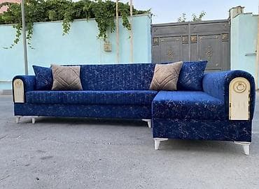 Künc divan, Yeni, Açılmayan, Bazalı, Vеlur parça, Pulsuz çatdırılma