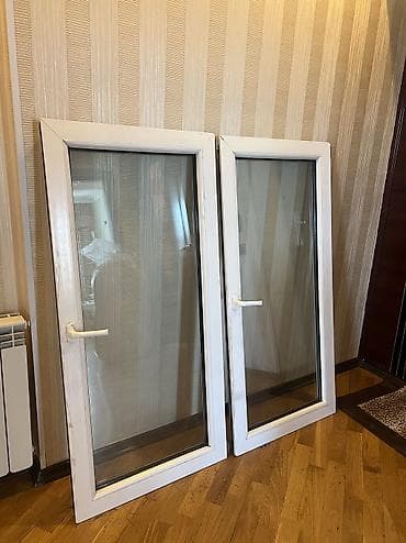 forticka: İşlənmiş İkiqat şüşə paketi Plastik pəncərə, Еni: 64 sm, Uzunluğu: 134 sm — 3