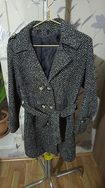 qizil uezuek type 1: Qadın paltosu – PENGPAI brendi 44raz. - Klassik qara-boz “şaquli — 1