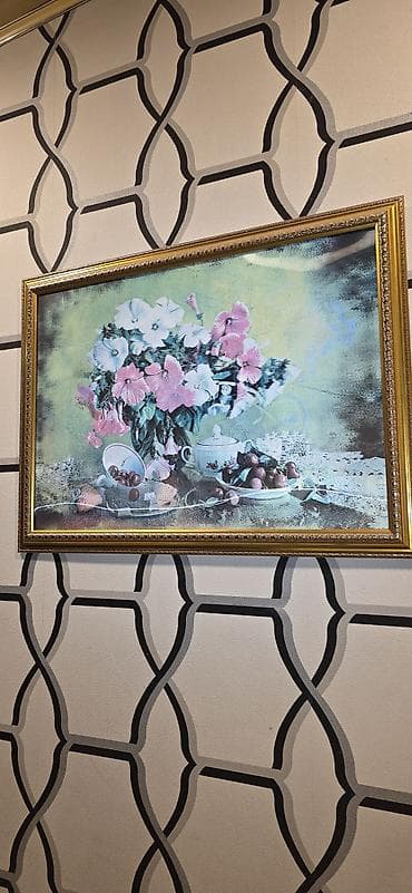 qoyun şekilleri: Divar rəsmləri – 2 ədəd çərçivəli tablo 1) Natürmort kompozisiya - — 1