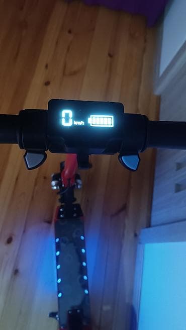 Elektrik nəqliyyatı: Elektrik skuter – LED işıqlı, amortizatorlu, displeyli - Güclü ön LED — 4