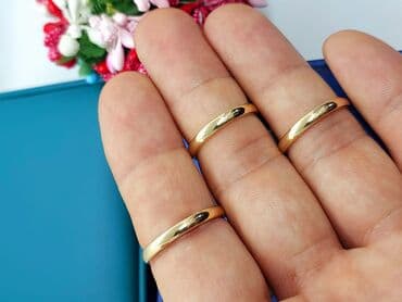 qızıl üzüklər qiymətləri 2022: Alyans, Üzük, Sarı qızıl, 585 Əyar, Qaşsız — 4