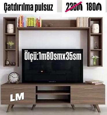 Düz TV altlığı, Polkalı, Laminat — 1