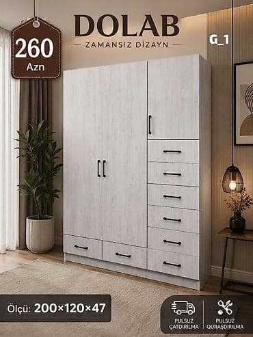 Dolab – zamansız dizayn, G_1 model Ölçü: 200×120×47 sm Qiymət: 260