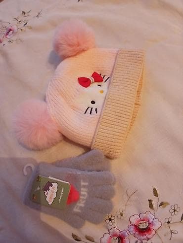 Bayram kostyumları: Uşaq üçün qış dəsti – şapka və əlcək - Şapka: açıq çəhrayı trikotaj — 3