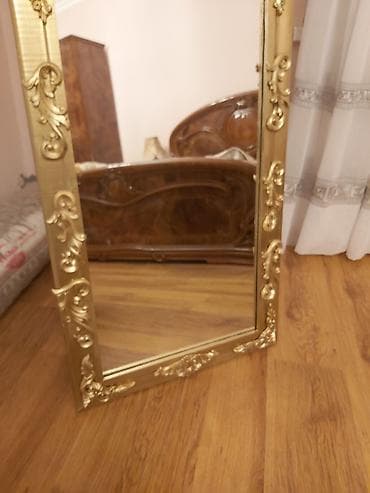 ev ucun dekorlar: Güzgü Döşəmə üstü, Düzbucaqlı, Dekorativ, Naxışlı — 3