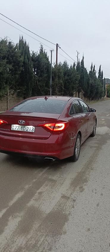 katok satilir: Hyundai Sonata, qırmızı sedan MAŞIN LİZİNQDEDİ 14AYİ QALİB İLKİN — 4