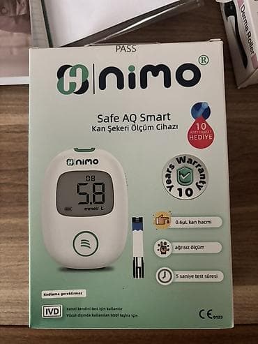 Nimo Safe AQ Smart – qan şəkəri ölçüm cihazı Xüsusiyyətlər: - mmoll/L