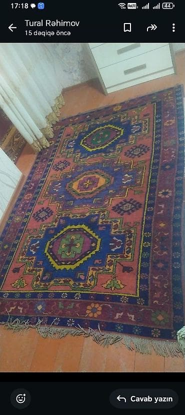 1965 xalacasdi əlilə toxunub ne rəng vurulub ne birşey temiz toxuma