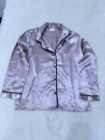 атласные сорочки ночные: Zərif atlas pijama dəsti Tezedir, 2 defe geyinilib - Rəng: açıq — 1