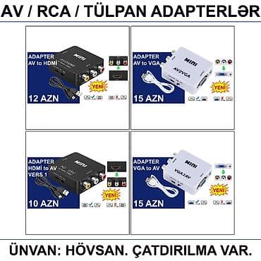 komputer setup: Adapterlər/Konverterlər (Çeviricilər) 📍Ünvan: Bakı şəh, Suraxanı ray — 5