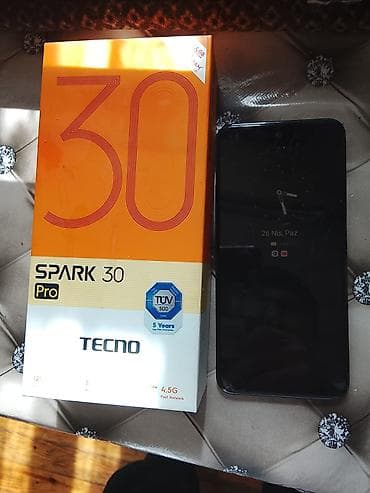 telefonl: Tecno Spark 30 Pro, 256 GB, rəng - Qara, Barmaq izi — 4