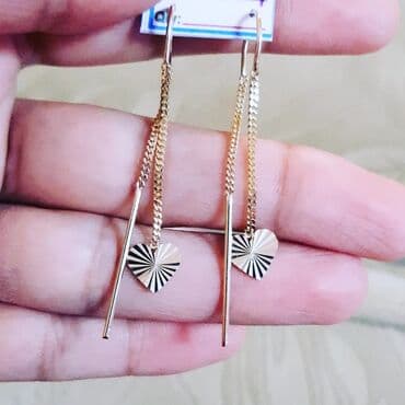 sirqalar qizil: Sırğa, Sarı qızıl, 585 Əyar, 1900 g — 3