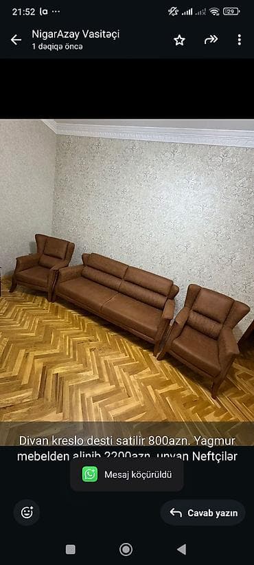 samovar alisi: Divan, 2 kreslo — 1