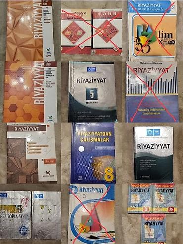 Riyaziyyat kitabları və testləri qiymətlərini yazıb maraqlana