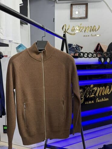 cins donlar: Məhsul: Kişi trikotaj jaketi – fermuarlı - Model: Yüksək yaxalı, tam — 4