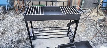 Kabab malları: Metallik manqal və qril kombinasiyası - Material: qalın metaldan — 1
