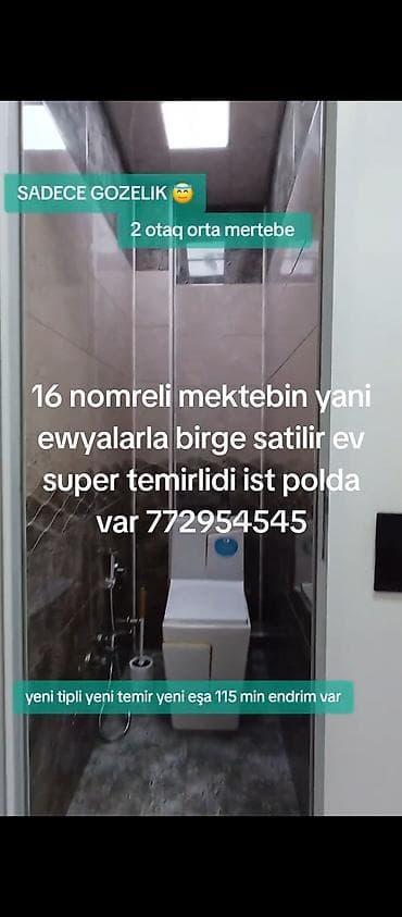 mingəcevirdə ev elanları: Mingəçevir, 2 otaqlı, Köhnə tikili, 40 kv. m — 9